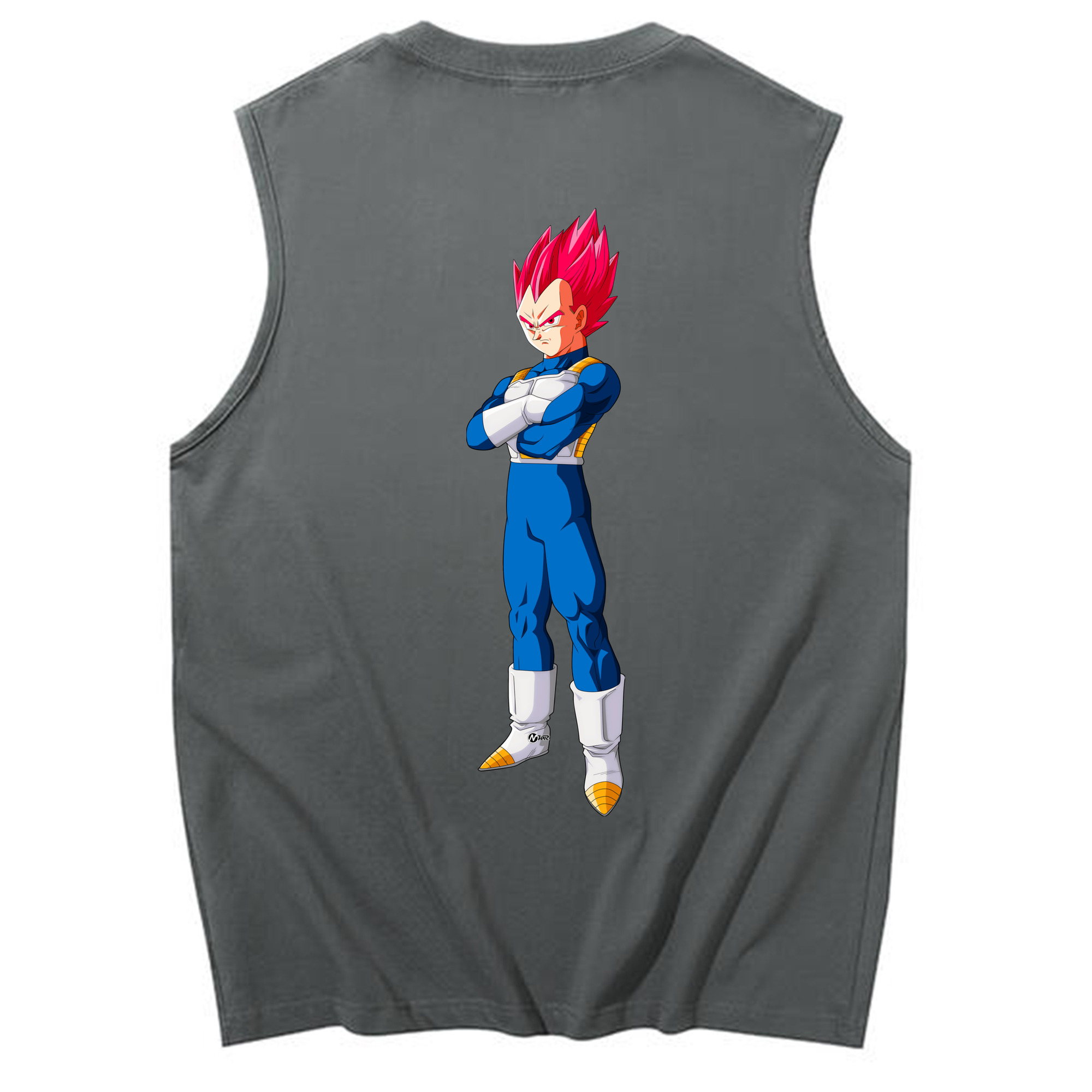 （画像用） ドラゴンボール ベジータ四世（Bejīta Yonsei）DRAGON BALL Vegeta IV コットン100％タンクトップ（背面プリント）